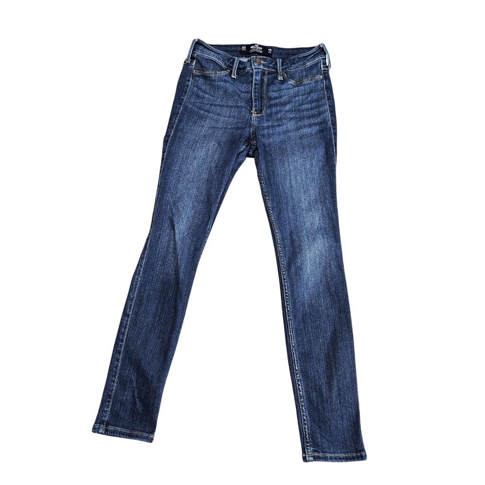 Hollister Mid-Rise Jean‎ Legging Jeans Juniors 3XS Blue Med Wash Stretch Denim
